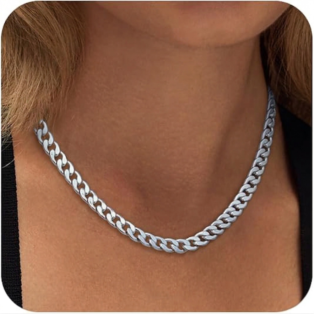 Collana Chunky Cuban Link | Oro Bianco