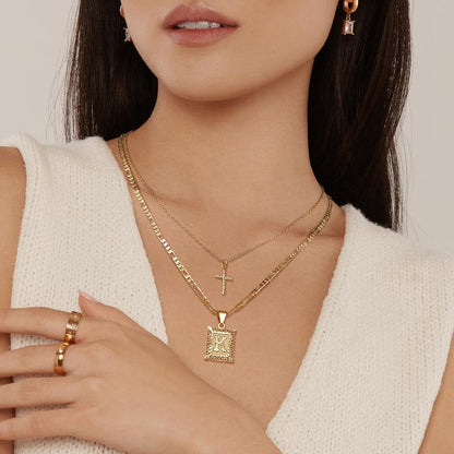 Collana Iniziale Incrociata | Oro