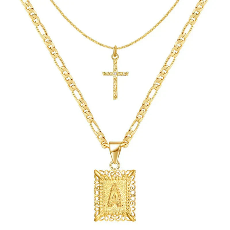 Collana Iniziale Incrociata | Oro