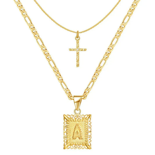 Collana Iniziale Incrociata | Oro