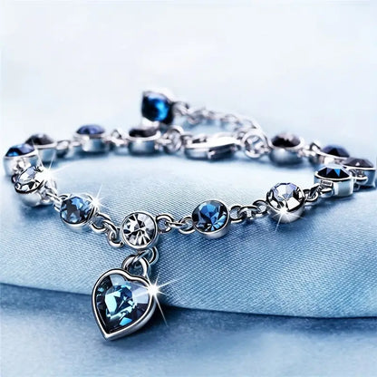 Bracciale Cuore d'Oceano | Oro Bianco