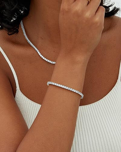 Bracciale Tennis | Oro Bianco