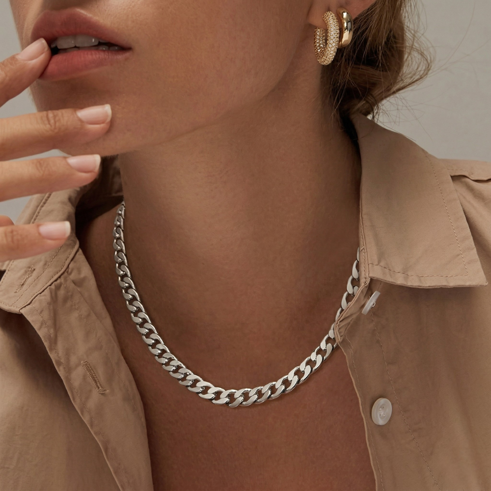 Collana a Maglie Cubane Spesse | Oro