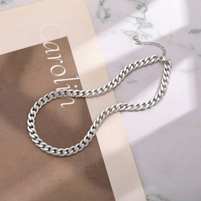 Collana Chunky Cuban Link | Oro Bianco