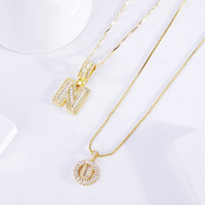 Collana con Iniziale Pavé | Oro