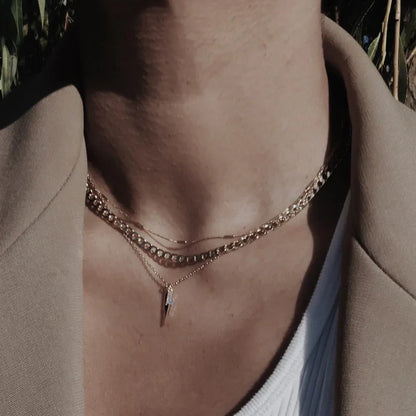 Collana a Maglie Piatte | Oro Bianco