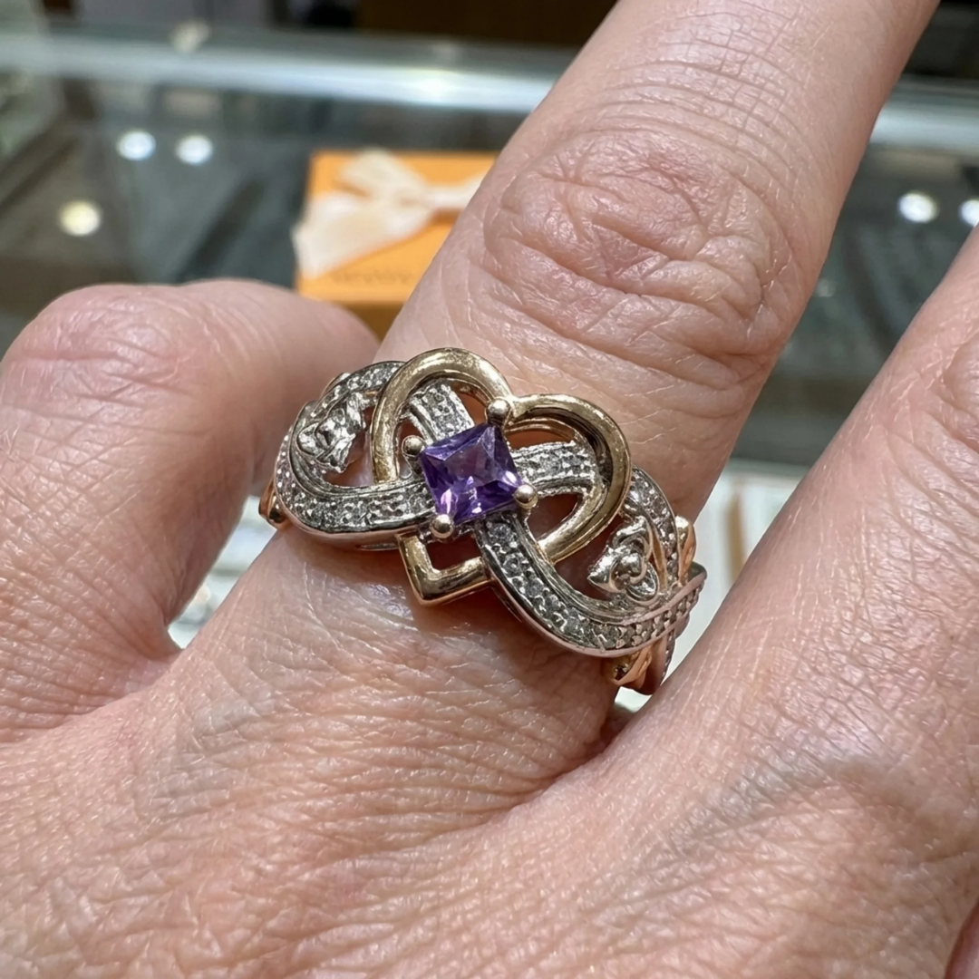 Anello Violetheart Oro e Argento | Oro Misto