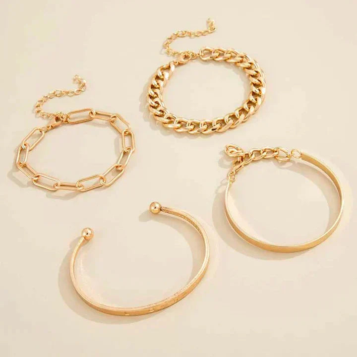 Set di Bracciali Elan Mercer | Oro Bianco