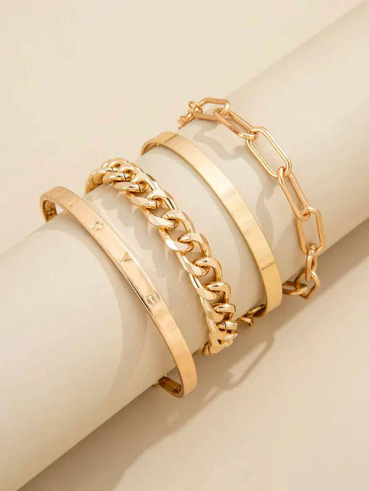 Set di Bracciali Elan Mercer | Oro Bianco