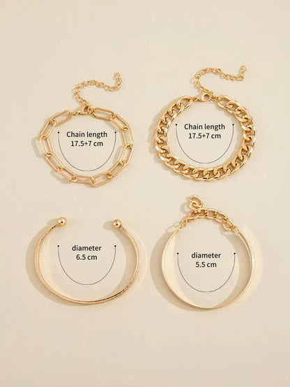 Set di Bracciali Elan Mercer | Oro Bianco