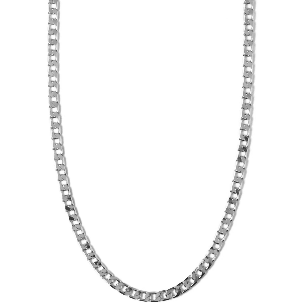 Collana a Maglie Piatte | Oro Bianco