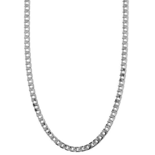 Collana a Maglie Piatte | Oro Bianco
