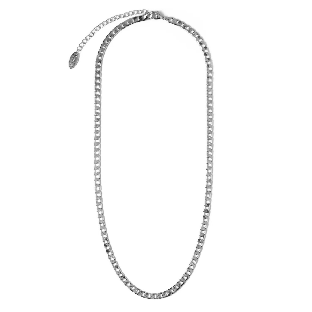 Collana a Maglie Piatte | Oro Bianco