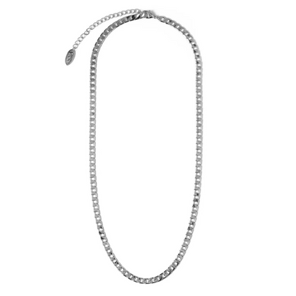 Collana a Maglie Piatte | Oro Bianco